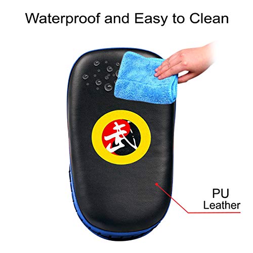 image for TLBTEK 1Pcs Blue Taekwondo Kick Pad PU Muay Thai Pads MMA Karate Kick 