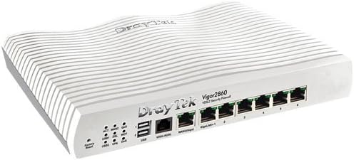 DrayTek Vigor 2860 Triple-WAN VDSL2/ADSL2+ Broadband Router Firewall with 6 Gigabit LAN Ports, Load Balancing, VPN/VLAN and 3G/4G LTE Support