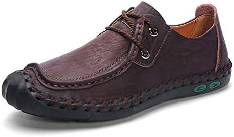 DRON TOOON Casual Men's Genuine Leather Penny Loafers Fashion Comfortable Boat Flats Driving Shoes