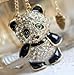 JADE Olines Fans Charms Accessories Creative Adorable Lovely fashion Panda Pendant Necklace Loveable Full Diamond Gemstones Rhinestone Pendant Necklace