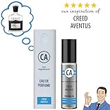 CA Perfume and Essential Oils + Perfume Set Impression of Creed Aventus for Men (0.3 fl oz) Travel Size Roll on + Free Perfume Sprayer (0.17 fl oz) Valentine's day Gift