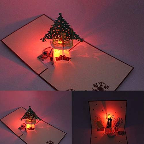 Maison Cartes De Voeux Papeterie Lumiere Del Musique 3d Pop Up Cartes De Vœux Anniversaire Noel Mariage Carte Postale
