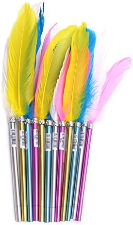 12pcs Pens Gel Ink Pen 0.5 mm Creative Feather Neutral Pen (Blue ink)
