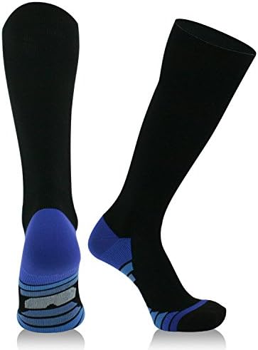 Compression Socks for Men&amp;Women,20-30mmhg Graduated Pressure Stocking for Travel, Nurses, Running,Maternity Pregnancy, CirculatoryR&amp;ecovery Varices Socks Blue M