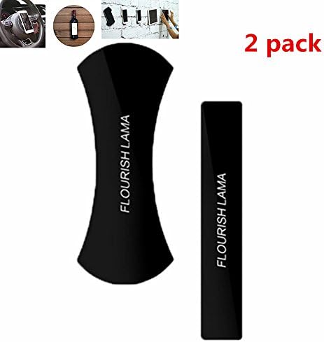 Sticky Gel Pad,2 pcs Expanding Stand Grip for iphone and Tablets,Powerful Strong Holder Stick Glue Anywhere Wall Sticker Anti Slip Washable Nano Rubber Repeatedly (2 pack black)