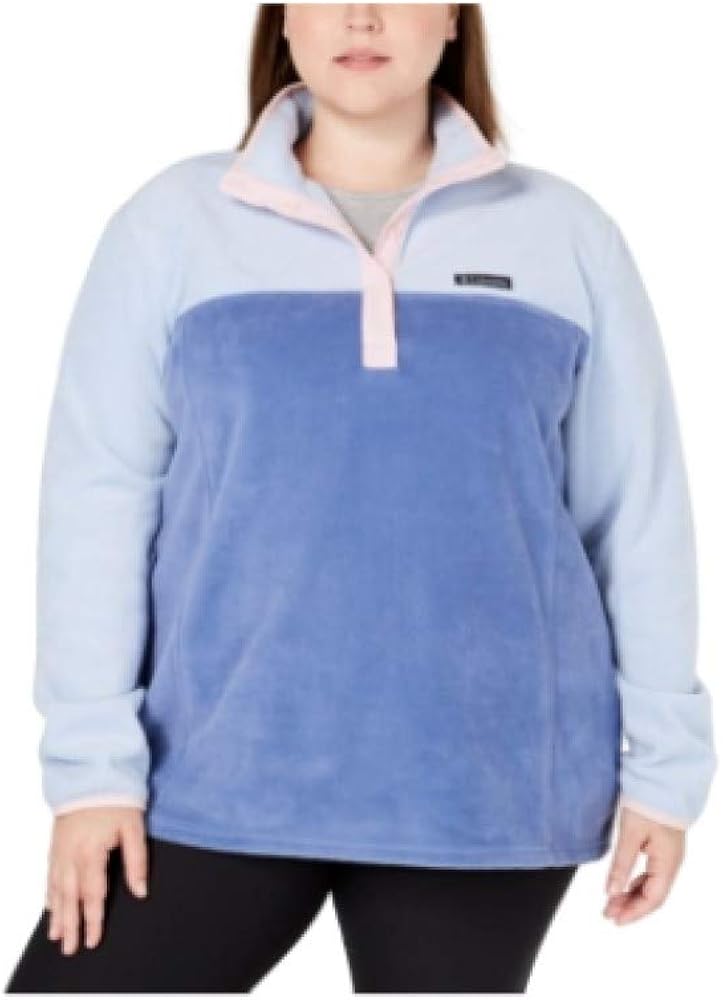 plus size columbia three lakes hooded long fleece jacket