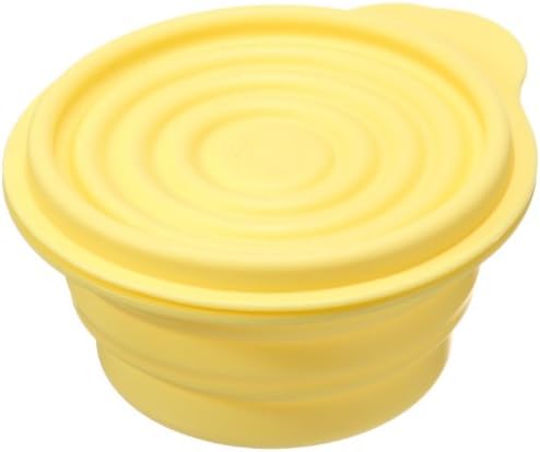 Lexington D080111-01-YEL Large Silicone Foldable Storage Bowl with Cover - Yellow