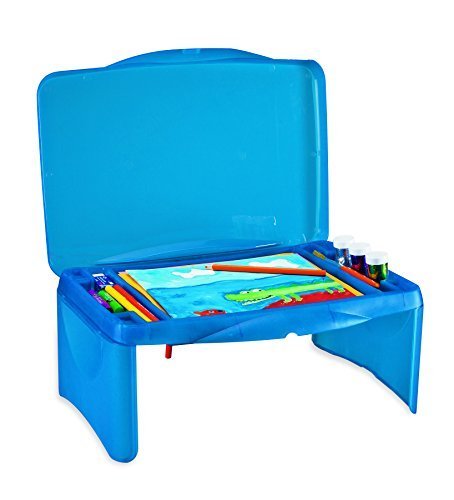 Folding Lap Desk, in Aqua