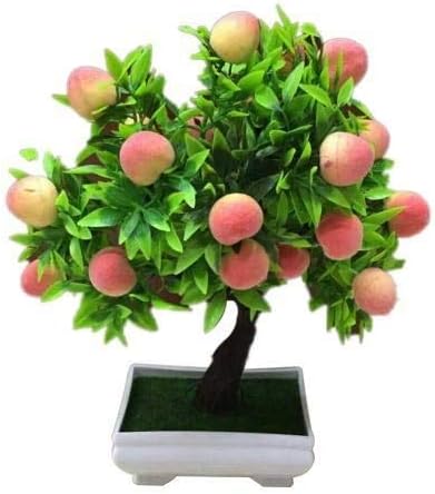 Amazon 人工植物盆栽桃の果実の木の結婚式の部屋の装飾の花のホテルパーティーの装飾偽の鉢植え Color Green 造花 オンライン通販