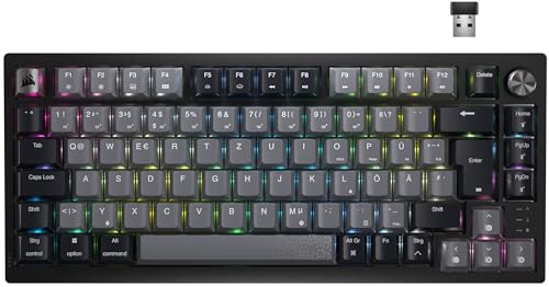 Corsair K65 Plus Wireless 75% RGB Mechanische Gaming-Tastatur - Schwarz