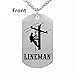 Lineman Prayer Necklace Stainless Steel Dog Tag Gift Idea from Wife Pendant Keyring