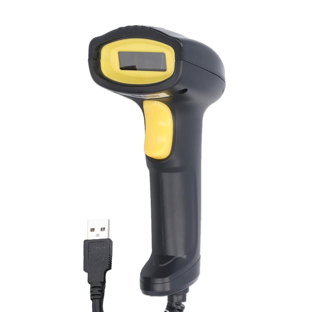 Barcode Scanner, USB Wired Automatic Handheld Bar Code Scanner Reader, High Resolution, Support 1D And 2D, for Supermarket Retailer Store Warehouse