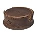 Hide & Drink, Durable Thick Leather Owl Coasters with Stitching (6-Pack) Wood Furniture, Coffee & Kitchen Table, Home & Office Essentials Handmade Includes 101 Year Warranty :: Bourbon Brown