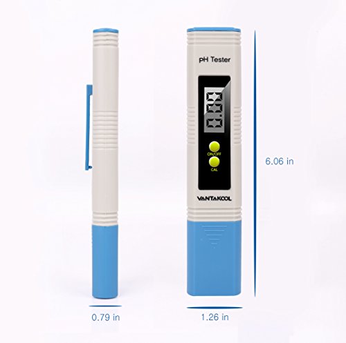 Digital PH Meter, VANTAKOOL PH Meter 0.01 PH High Accuracy Water Quality Tester with 0-14 PH Measurement Range for Household Drinking and Pool Water PH Tester Design with ATC