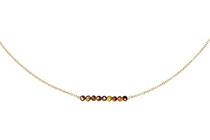 DeScount Dainty Birthstone Beaded Bar Necklace,18K Gold Plated Handmade Faceted Turquoise,Lapis,Amazonite,Tiger Eye,Emerald,Ruby,Blue Apatite,Opal Stone Necklaces for Women