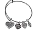 Infinity Collection Women's Sister Charm Bangle Bracelet- Sister Jewelry- Gift for Big, Middle & Little Sisters