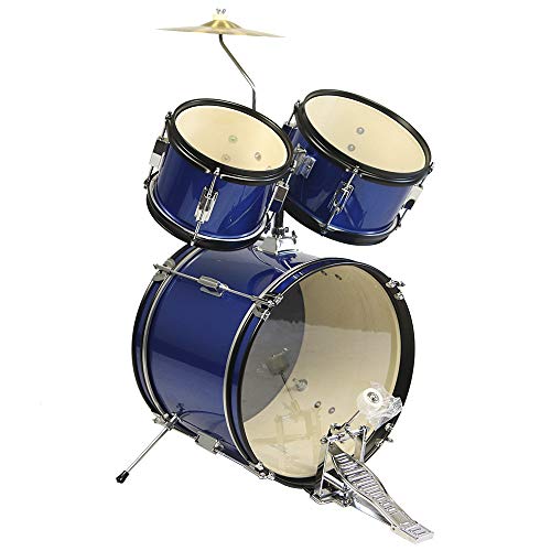 GP Percussion GP55BL 5-Piece Junior Drum Set with Cymbals and Throne in Blue - Thumbnail 3