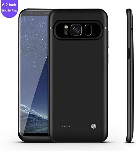 Galaxy S8 Plus Battery Case,FIDEA 5000mAh Rechargeable Slim External Battery Case,With Rechargeable External Battery,Portable Charger Power Bank Cover for Samsung Galaxy S8 Plus(Black) …
