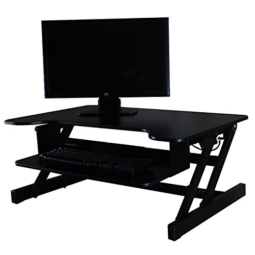 Ergonomia Height Adjustable Standing Sit to Stand Desk Riser, Black