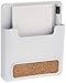 Spectrum Diversified Magnetic Memo Pad and Pencil Holder with Cork Strip, White