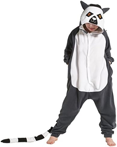 AIIGOU Kids Zoo Pajamas Homewear Onepiece Plush Cosplay Costume Long Sleeve