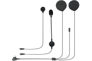 Motorcycle Helmet Headset Hi-fi Speakers with Boom and Button Microphone Audio Kit for XGP 2-Way Intercom