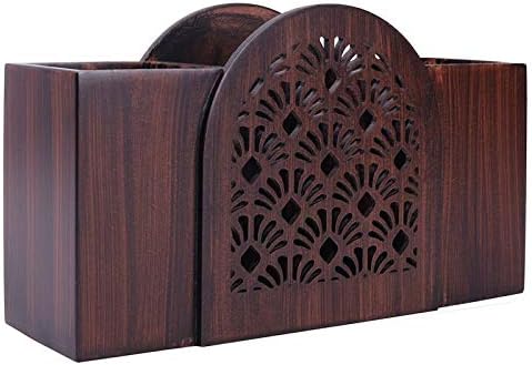 Cocktail Decor MDF Cutlery and Tissue Stand Holder Caddy Organizor -Delta