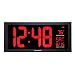 AcuRite 75100 Large Digital Clock with Indoor Temperature | LED Wall Clock with Date and Fold-Out Stand - 18"