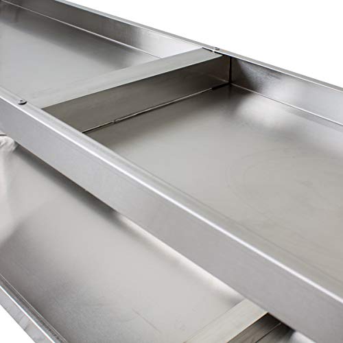 Beeketal 'BTA-100' Küchen Arbeitstisch Aufsatzboard 100 cm aus Edelstahl mit 2 Ablageflächern (Tragkraft je Ablage 15 kg… – Bild 7