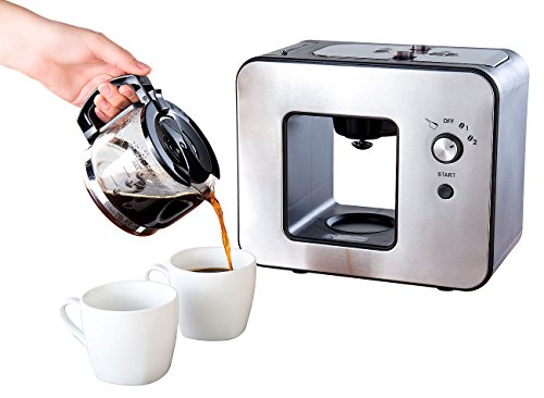 Rosenstein & Söhne Kaffeevollautomat: Vollautomatische Design-Kaffeemaschine mit Bohnen-Mahlwerk, 800 Watt (Retro… – Bild 4