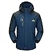 Waterproof Jacket Mens Raincoats Outdoor Hiking Windproof Travel Rain Jackets Dark Blue
