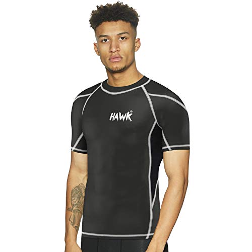 image for Hawk Sports Mens Compression Shirts Base Layer Athletic Gym MMA BJJ Ra