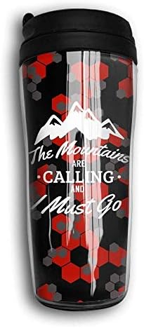 The Mountains are Calling and I Must Go Curved Coffee Mug Travel Cup 12 Ounce Unisex7