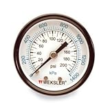 Weksler UA1.5 Dual Scale Gauge 1.5 vac/15p 1/8cbm