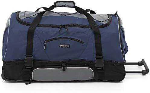 Travelers Club Adventure Upright Rolling Duffel Bag, Navy Blue/Grey, 30 Inch 86.2L 9 Travelers Club Adventure Upright Rolling Duffel Bag, Navy Blue/Grey, 30 Inch 86.2L