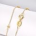 Solid 14K, 18K Gold Bracelets for Women, Real Gold Bead Chain Thin Bracelet, Small, 6.35