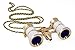 Levenhuk Broadway 325F Opera Glasses (white, with LED light and chain), 3x, with accessory kit
