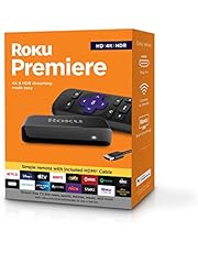 Roku Premiere | HD/4K/HDR Streaming Media Player, Simple Remote and Premium HDMI Cable