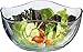 Large Clear Glass Wavy Salad Bowl, Mixing Bowl, All Purpose Round Serving Bowl…