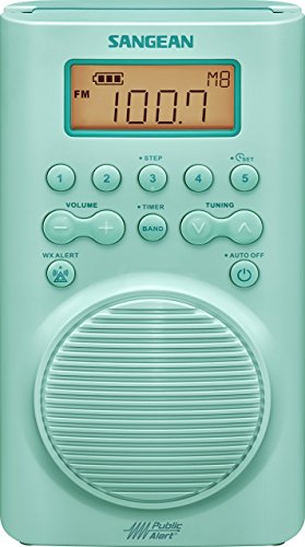 Sangean H205TQ Waterproof Shower Radio Turquoise