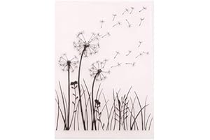 WOOYANGFUN Welcome to Joyful Home 1PC Dandelion Background Embossing Folder for Card Making Floral DIY Plastic Scrapbooking Photo Album Card Paper DIY Craft Decoration Template Mold