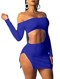 TOB - Vestido corto con abertura lateral para mujer