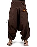 Mens Boho Hippe Baggy Cotton Handmade Wide Leg Harem Pants - Drop Pockets Style