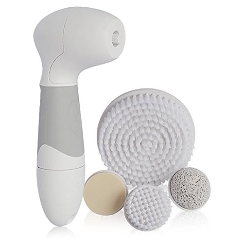 4-in-1 Waterproof Facial and Body Cleansing Brushing System (Gray)