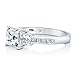 BERRICLE Sterling Silver 3-Stone Wedding Engagement Rings Princess Cut Cubic Zirconia CZ Promise Ring for Women, Rhodium Plated Size 4-10