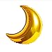 Crescent Moon Shaped Mylar Balloons 36 inch Gold Moon and Star Party Balloons Pack of 10 for Birthday Party Anniversary Celebrate Parties Wedding Baby Shower Decorations (Gold and Silver Moon)