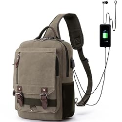 H HIKKER-LINK Anti-Theft Canvas Messenger Bag