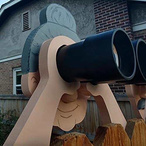 Fence Decoration Nosy Old Man and Lady, Garden Courtyard Art Courtyard Art Decoration (B)