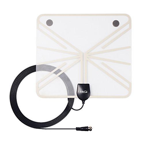 TV Antenna,LinkS 50 Miles Digital Indoor Amplified TV Antenna with Advanced Amplifier Signal Booster,Innovative Silver Paddle Extremely High Reception-2018 New Version