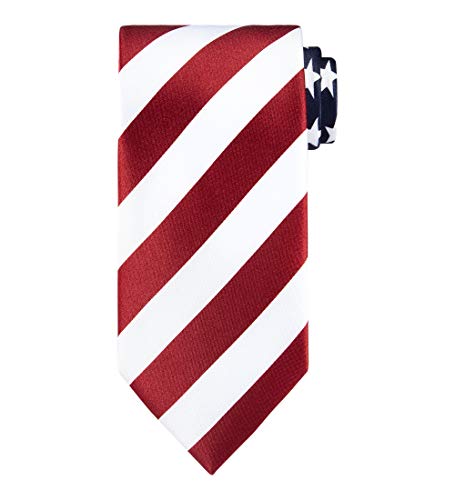 Tie G .5pcs Tie set in a gift box : Tie sets : Solid color Neck tie,Satin Bow tie,Pocket Square, Lapel, Cuffs link (The Stars and Stripes)